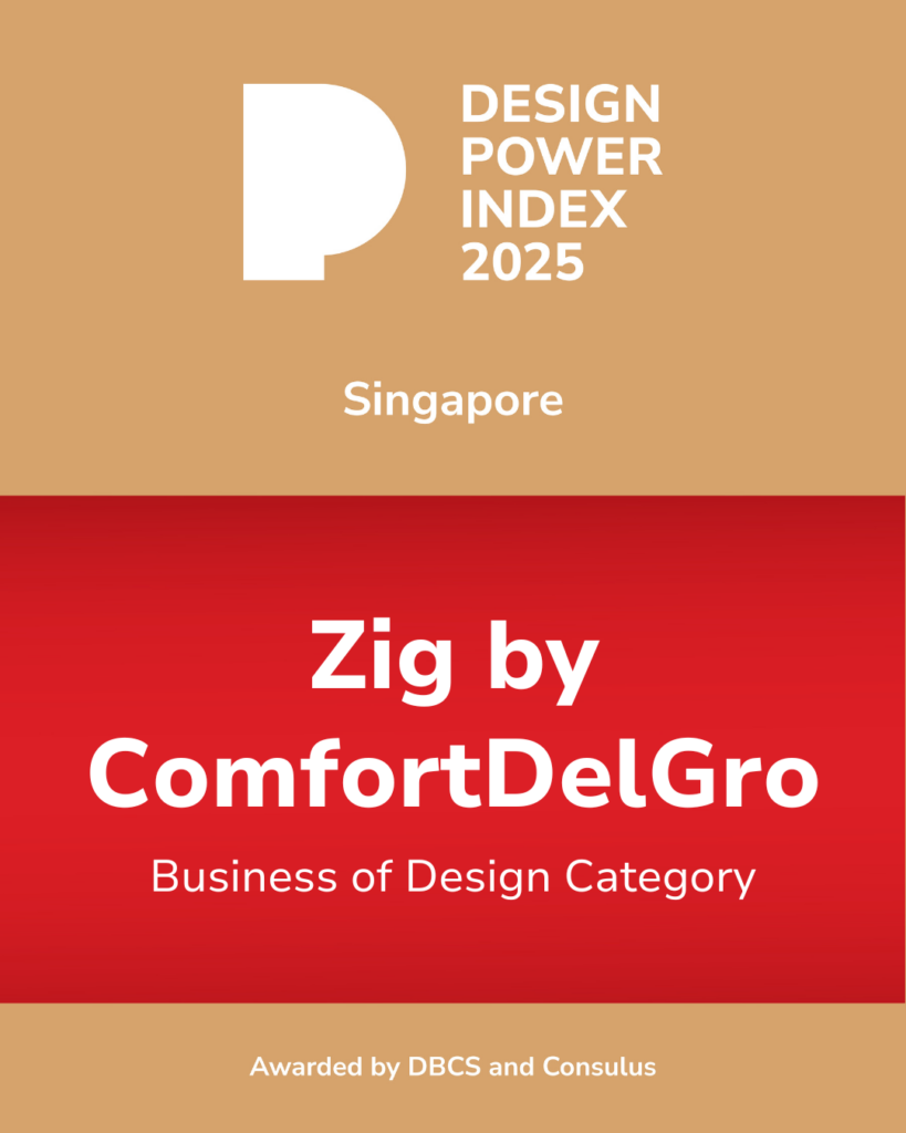 Zig by ComfortDelGro admitted into the 2025 Design Power Index