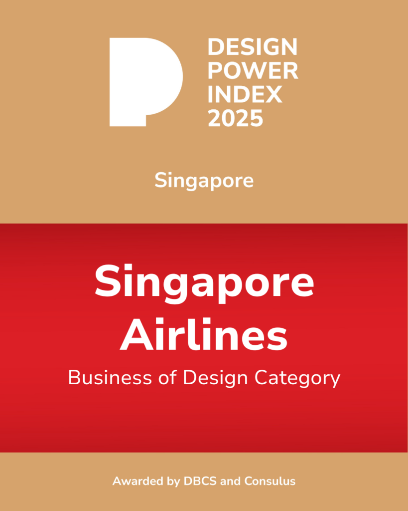 Singapore Airlines admitted into the 2025 Design Power Index
